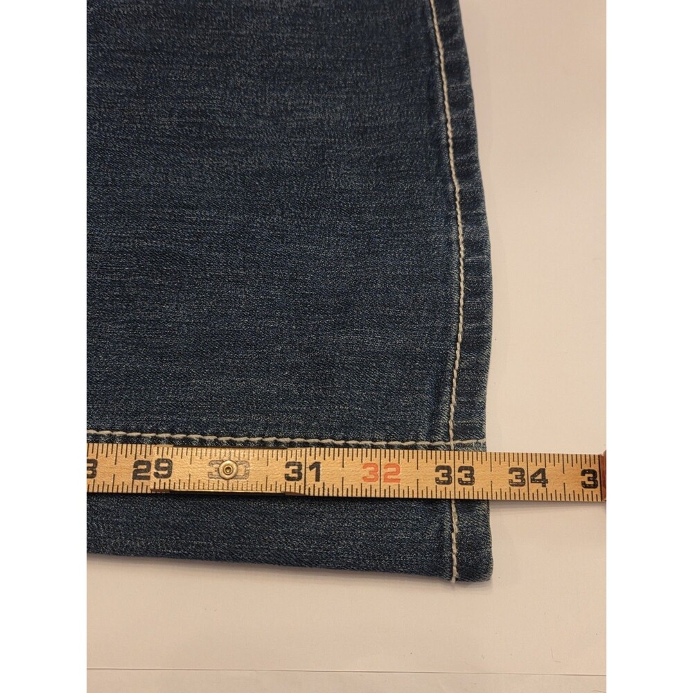 Love X Nation Women's Size 16 Bootcut Jeans Cross Bling Y2K Dark Wash 36x33.5 - Picture 9 of 9